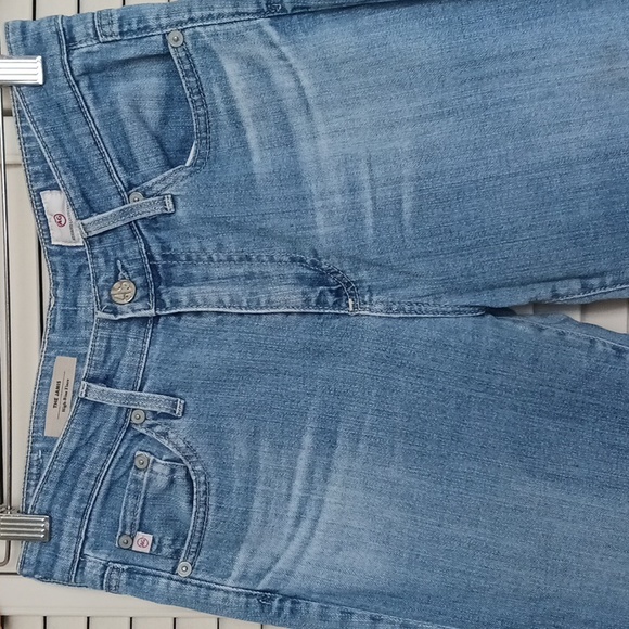 ❤️ AG The Janis High Rise Flare, Medium Light Wash, Stretch Denim Jeans, Size 27 - Picture 4 of 12